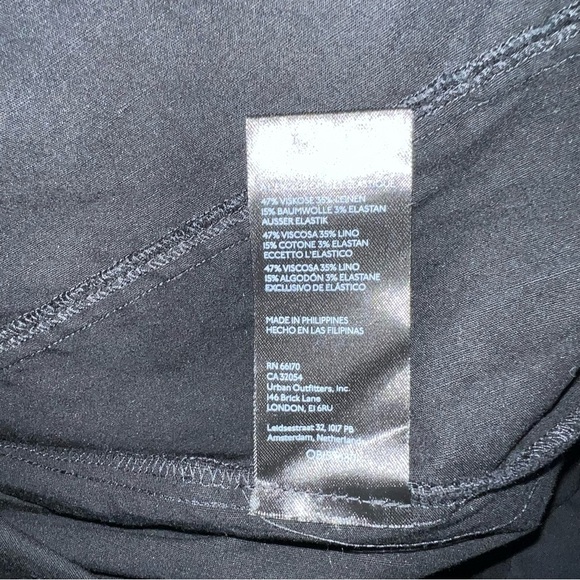 Anthropologie Womens Midi Dress Size 6 Black Preppy Party Celebration Front Slit - Picture 13 of 14